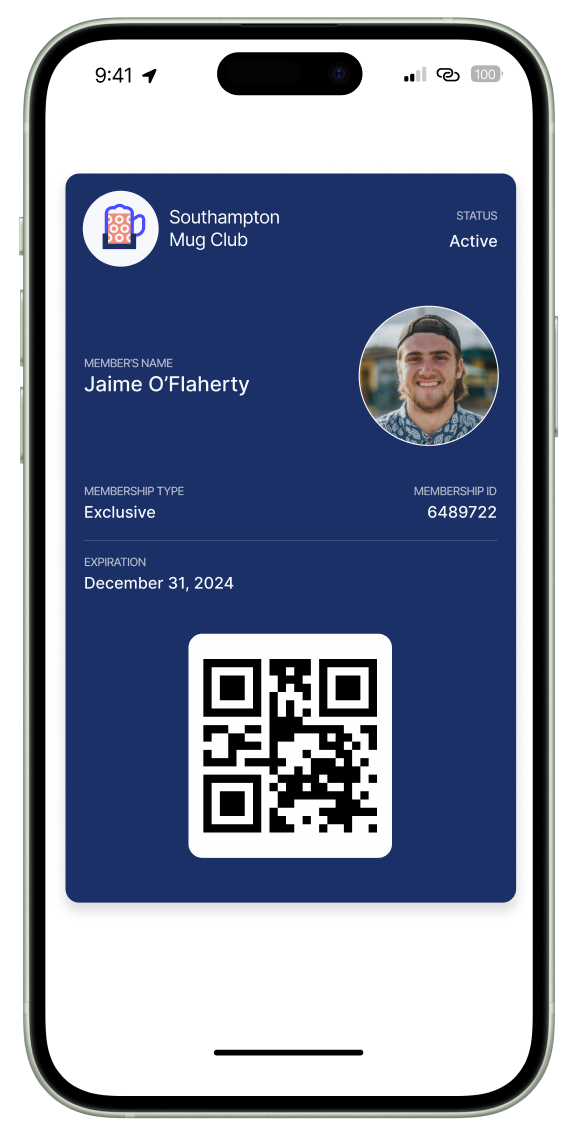 Showcase of Mobile digital membership card